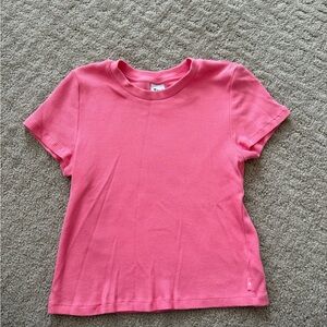 Aritzia TNA homestretch ribbed baby tee